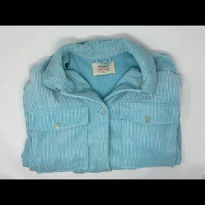 Faux Corduroy Blue Shirt